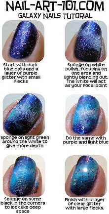 How to do GALAXY NAILS!