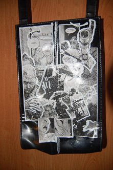 torba vintage - komiksowa, wyklejanka, rysunek