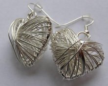 Kolczyki Serce Plecione