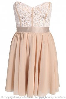 piękna sukienka z odrobiną koronki