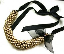 Koralikowy romantyczny wąż naszyjnik glamour