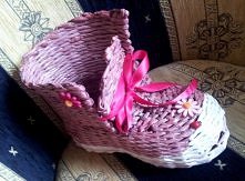 Papierowa wiklina - różowy ...