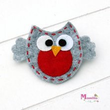 Momiliowa sowa broszka