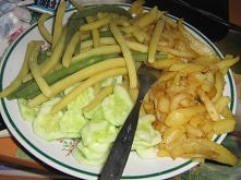 frytki groszek ogorki