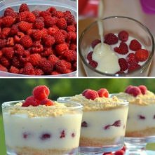 malinowy deser na koniec lata