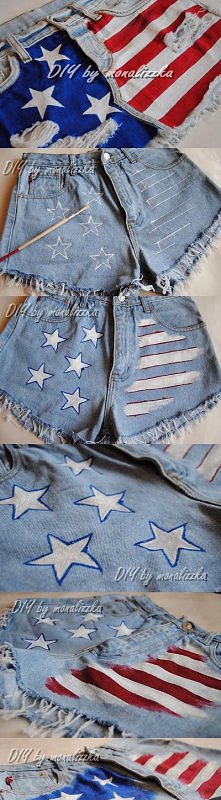 szorty USA/ DIY by monalizka