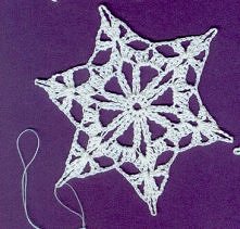 szydełkowa gwiazdka na choinkę