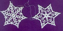 szydełkowe gwiazdki na choinkę