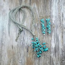 garść howlitu turkusowego - komplet