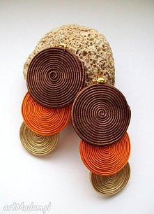 Kolczyki SPIRAL ATUMN Soutache Sutaż Sutasz