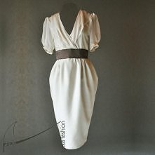 Sukienka z kokardą- proj.Łatka Fashion.
