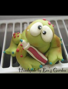 Kredkowy potwór z glinki polimerowej