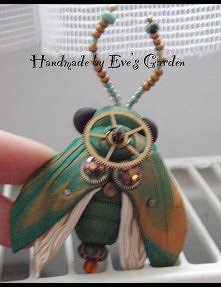 Broszka żuk z glinki polimerowej