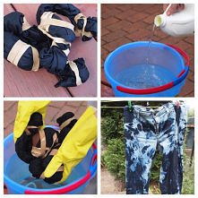 Mokre dżinsy zostały zawini...