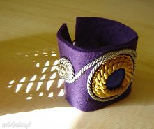 Cudna bransoleta fioletowa wyszywana