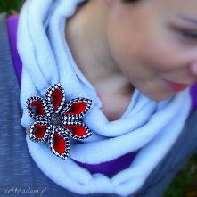 Broszka rozetka piękny kwiat