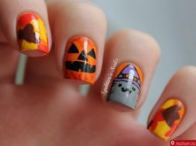 paznokcie na Halloween :D