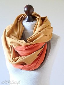 eko szal bawełniany rudo-br...