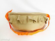 NOWOŚĆ!!! Nerka z falbanką beżowo pomarańczowa