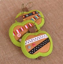 Zestaw jabłuszek na choinkę (proj. Pracownia Nitki)