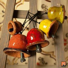 Dzwoneczki - gliniane ozdoby świąteczne (proj. Dekory Nati)