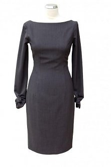 Dress with long sleeves grafit