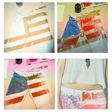 pomysł na zrobienie jeansów z motywem flagi amerykańskiej ;D