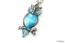 wisiorek niebieska sówka