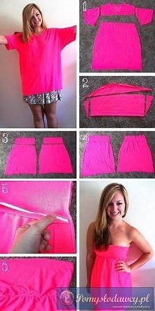 Top z za dużej koszulki