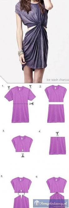 Sukienka z za dużej koszulki