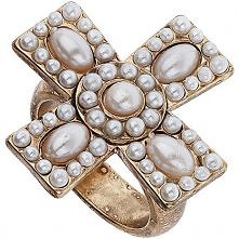Pearl Cross Ring