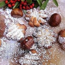 Kruche,maślane ciasteczka z dodatkiem mąki kasztanowe