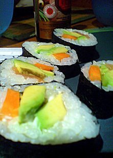 sushi własnej roboty :)