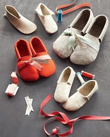 ręcznie szyte kapcie