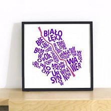 Grafika Warszawska fioletowa