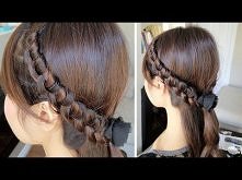 Chinese Staircase Knotted Headband Hairstyle for Medium Long Hair Tutorial- lekki zwiewny sposób na fryzurkę