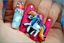 Paznokcie nieużytkowe.
Stworzone na konkurs.
My Little Rainbow Pony