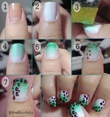 zielono biała panterka