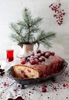 Lemon Cake with Cranberries...