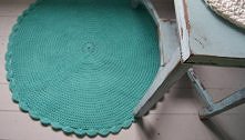 Kotbury- turkusowy szydełkowy dywan (proj. Kotbury)