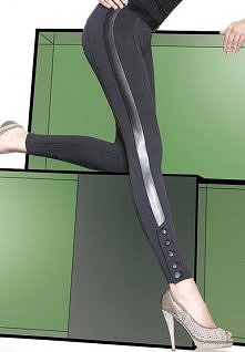 Legginsy ze wstawkami eko skóra