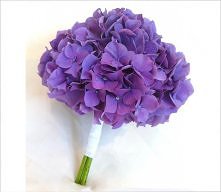 bukiet z niebieskich hortensji