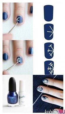 Pomysł na zimowe paznokcie