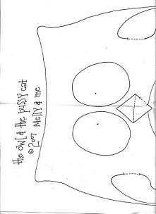 wykrój torebka sówka cześć 1