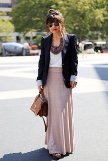 pink maxi skirt