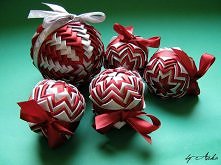 Komplet bombek srebrno-bordowy