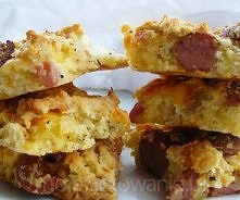 " Parówkowe kostki z topionym serem "