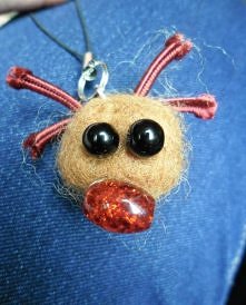 Reniferek:-)
Zawieszka do telefonu.