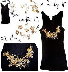 za dużo agrafek w domu? wepnij je w bluzkę :)