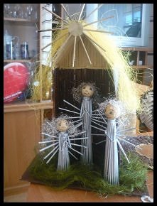 Szopka z aniołkami.